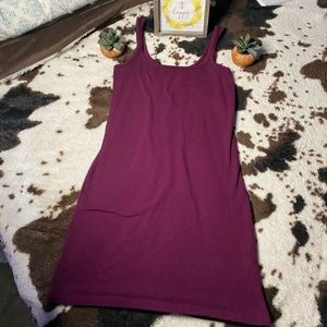 Maroon slim tank top dress! SIZE XS